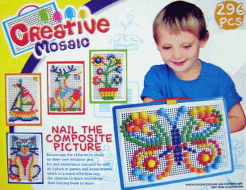 ***"296 Pcs" Creative Mosaic Beadset with Board***