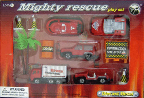 Mighty Rescue Playset inc. "5" Die Cast Vehicles!!!