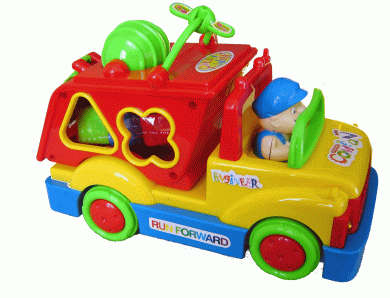 NEW!!! Intelligence Toys Cartoon Cement Truck and Shape Sorter with Lights and Sounds