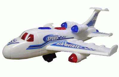 Bump & Go Airplane with Flashing Lights and Sounds!!!