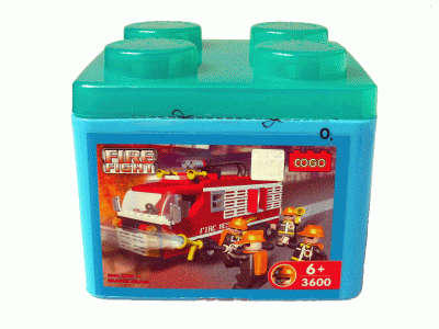 "COGO" Firefight Building Blocks Set in Tub - Fully LEGO Compatible