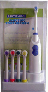 *** DentiClean - Electric Toothbrush inc. "5" Brush Heads ***