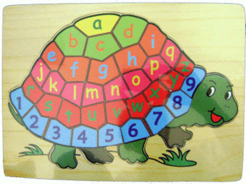 *** Tortoise Alphabet & Numbers Wooden Puzzle ***