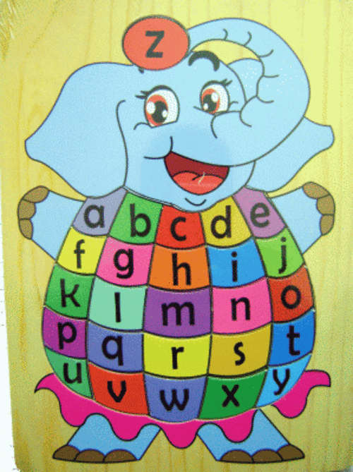 NEW!!! *** "ELEPHANT" Alphabet Wooden Puzzle ***