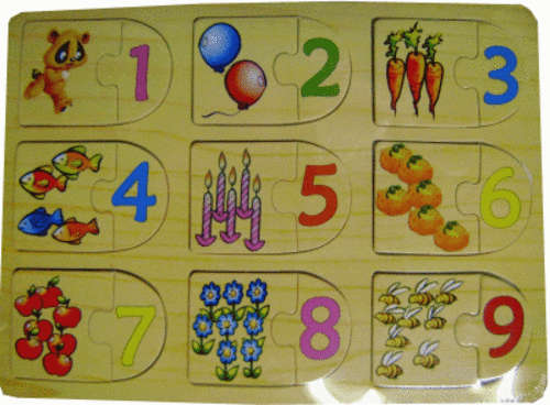 NEW!!! *** Match the Numbers Wooden Puzzle ***