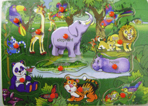 BRAND NEW !!! Easy Grip Range - *** "Animals!!!" Wooden Puzzle ***