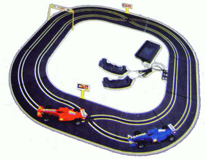 Slot Car Formula 1 Style Racing Set - Over 160cm of Track!!! - It's a Long Holiday!