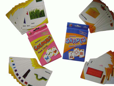 NEW!!! *** Complete 2 Sets "Colours" and "Shapes" Oversize Flashcards ***