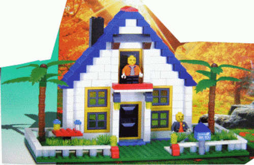 *** "293 Pieces" - Modern Design Green Villa - High Quality Lego Compatible ***