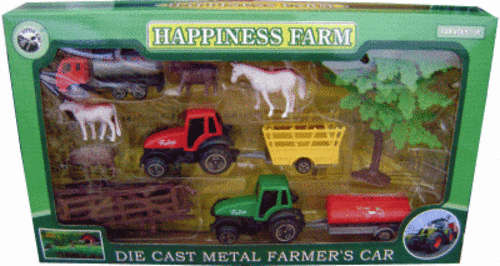*** Happiness Farm Playset inc. Die Cast Tractor Cars & Truck ***