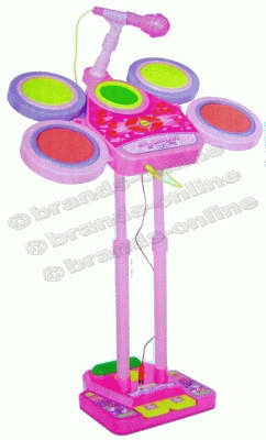 "LITTLE GIRLS!!!" - Jr. Electronic Drum Beat Set with Sing-A-Long Microphone in Pink!!!