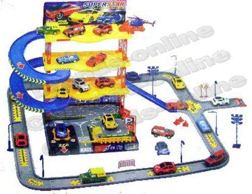 ***Large  Parking Garage Luxury PlaySet with Heli-Pad *** - Includes Die Cast Cars and Helicopter!!!