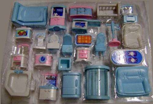 *** "24" Pieces Doll's House Furniture *** - Kitchen, Living Room, Bedroom, Bathroom & More...!!!