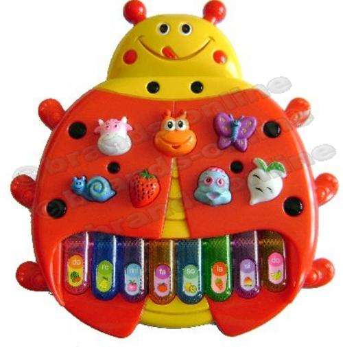 *** Baby's "LadyBug" Interactive Musical Piano *** - With Lights and 4 Added Functions!!!