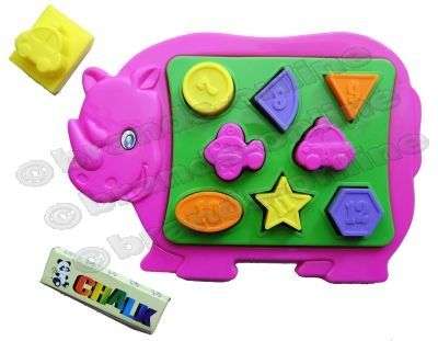 *** "Rhino Blackboard & Puzzle Shape Sorter" ***