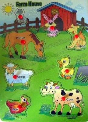 BRAND NEW !!! Easy Grip Range - *** "Farm House !!!" Wooden Puzzle ***
