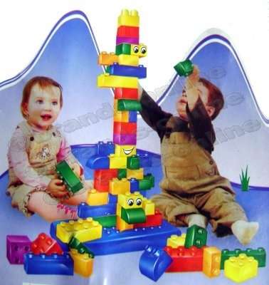 *** "45" Pieces  X-Large Building Blocks in a Bag ***