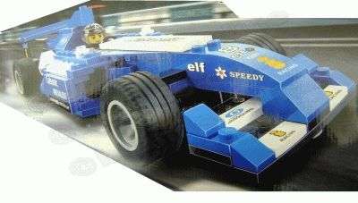 "162 Pieces" - Build up Racing "F1" Car with Figurine and Pull Back Action!!!