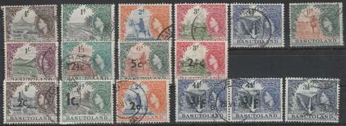 BASUTOLAND USED COLLECTION INCL OVERPRINTS :2 SCANS