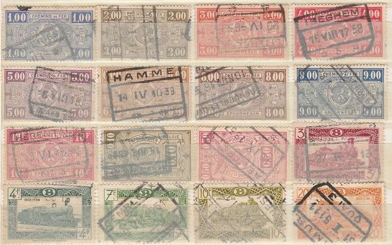 BELGIUM: EARLY USED COLLECTION: 5 SCANS