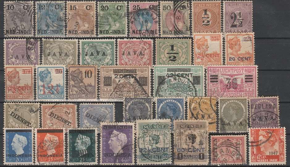 NETHERLAND-INDIES/JAVA : SCARCE OVERPRINT COLLECTION: USED
