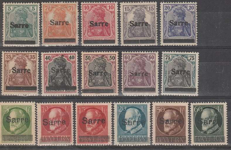 SAAR/GERMANY: 1920 COLLECTION : MHR : GOOD CONDITION