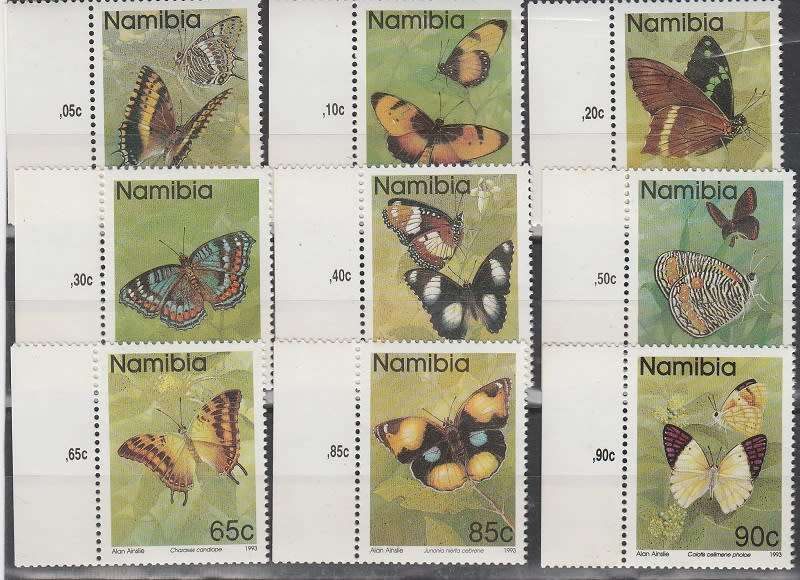 NAMIBIA: 1993 BUTTERFLY SET: UMM