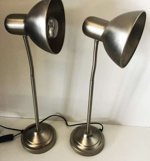 TWO CHROME STANDING LAMPS!! FULLY WORKING!!!