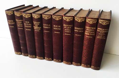 BEAUTIFUL 1937 DATED 10 BOOK COLLECTION OF DICKENS!!! *HIGHLY COLLECTIBLE* *VALUABLE*