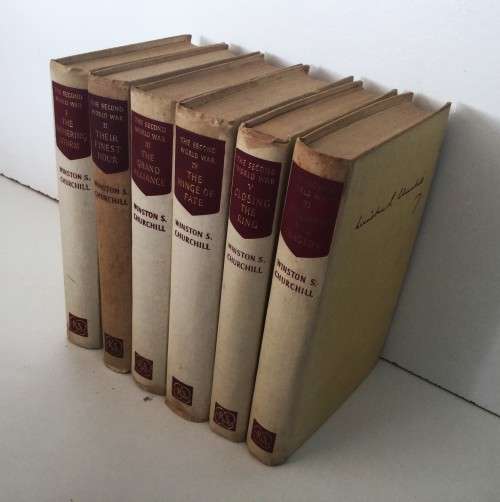 COMPLETE 5 BOOK COLLECTION OF SIR WINSTON CHURCHILL'S WWII BOOKS!! *SIMILAR SETS SELL FOR R10000+*