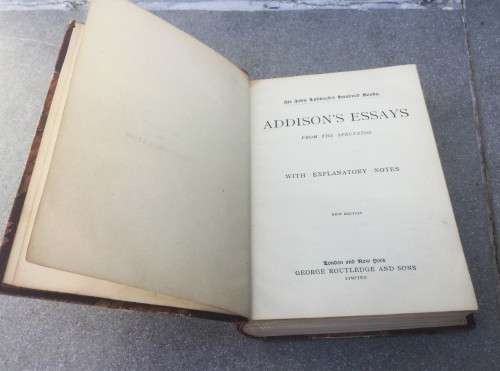 1800's COPY OF ESSAYS FROM THE SPECTATOR BY ADDISON! *BEAUTIFUL BOOK* *ANTIQUE* *RARE*