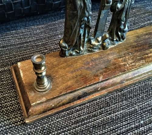 COLLECTION OF BEAUTIFUL CHRISTIAN ITEMS! *SOLID BRONZE QUILL REST* *ANTIQUE*