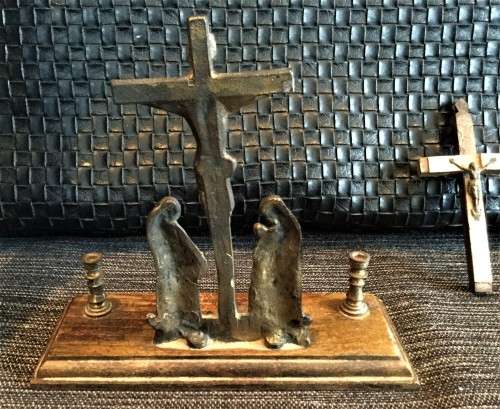 COLLECTION OF BEAUTIFUL CHRISTIAN ITEMS! *SOLID BRONZE QUILL REST* *ANTIQUE*