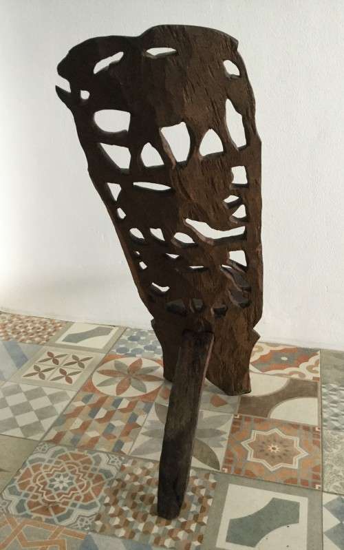 HAND-CARVED SOLID WOOD AFRICAN FOLDING CHAIR!! *EXQUISITE DETAIL*