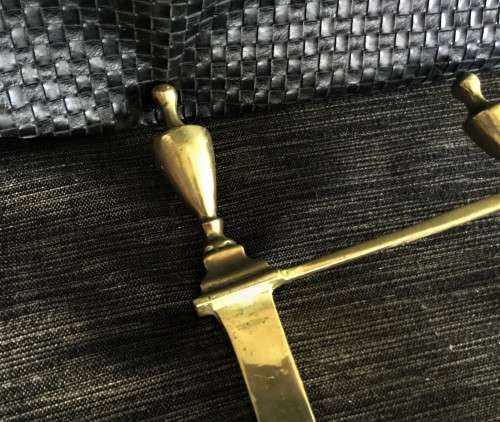 *SIMILAR SETS FETCH R18000+* circa 1890's SOLID BRASS VICTORIAN FIRE IRONS!!