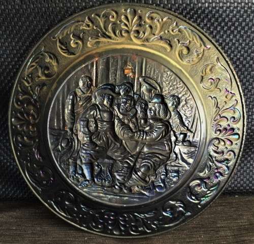 LARGE VINTAGE COPPER-WALL PLAQUE!! *DUTCH OLD-TIME SCENE*