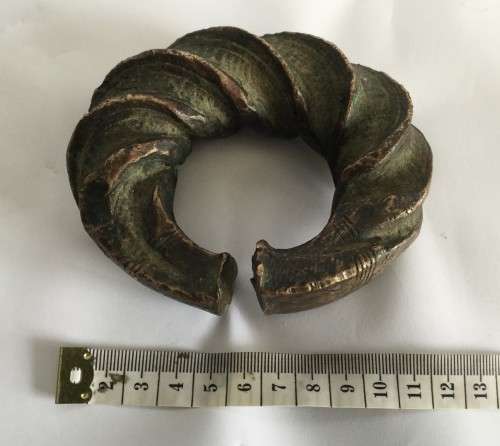 *SELLS FOR R20000+* ANTIQUE WEST-AFRICAN SOLID BRONZE CURRENCY BRACELET/MANILLA