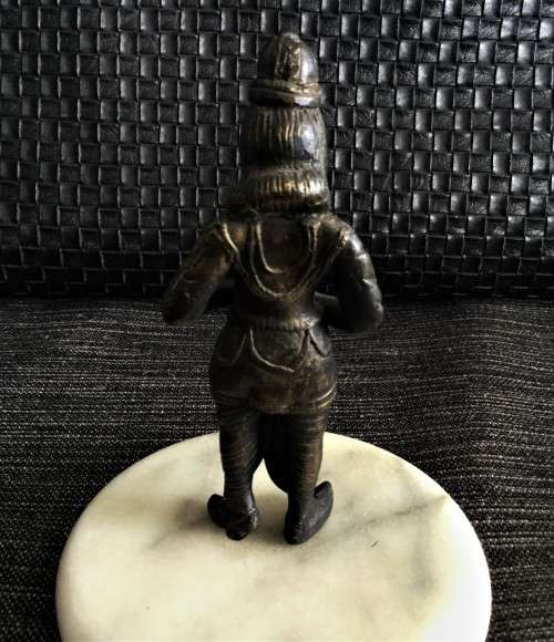 SOLID BRONZE ORIENTAL FIGURE ON MARBLE BASE!! *BEAUTIFUL WORK*