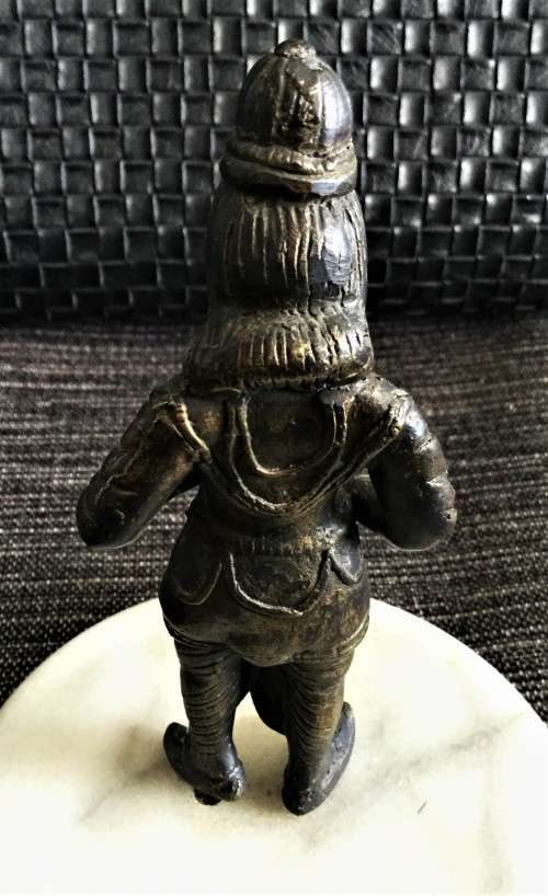 SOLID BRONZE ORIENTAL FIGURE ON MARBLE BASE!! *BEAUTIFUL WORK*