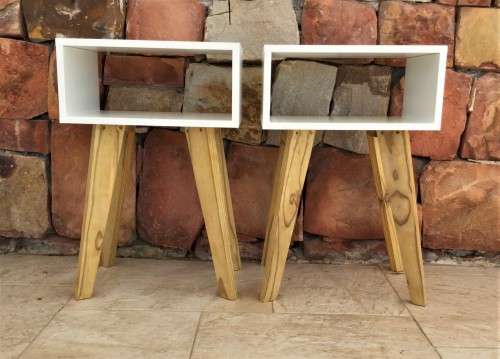 PAIR OF MID-CENTURY MODERN WHITE PEDESTALS!! *STUNNING PIECES*