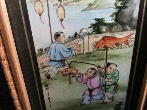 3 x STUNNING CHINESE WOODEN FRAMED ARTWORKS!!