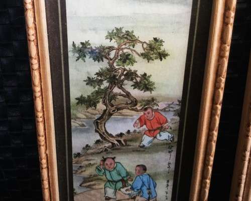 3 x STUNNING CHINESE WOODEN FRAMED ARTWORKS!!