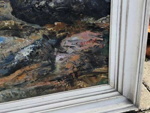 MASSIVE 60's ORIGINAL OIL PAINTING, SIGNED WILLIAM GREEN!! *STUNNING WORK*