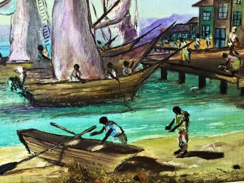 *INVESTMENT ART* MVEMVE JIYANI LARGE FRAMED OIL ON CANVAS!