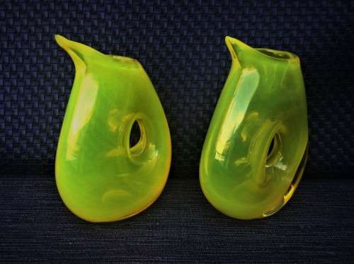 PAIR OF POLS POTTEN COLLECTABLE GLASS JUGS!