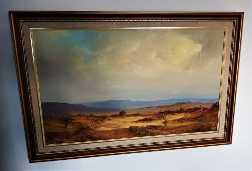 DANIE VAN NIEKERK (1931 - 2003), LARGE SAVANNAH SCENE! *INVESTMENT ART* *VALUABLE*