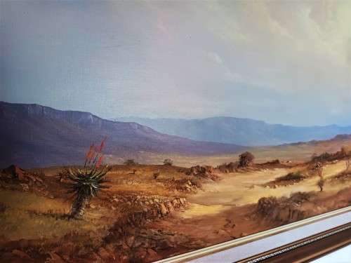 DANIE VAN NIEKERK (1931 - 2003), LARGE SAVANNAH SCENE! *INVESTMENT ART* *VALUABLE*