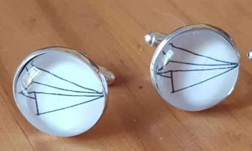 Paper Plane Cufflinks