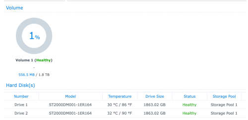 Synology Diskstation DS213J (2 x 2tb HDD`s included)