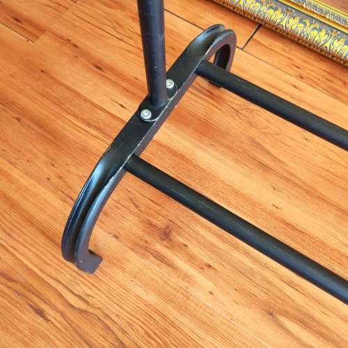 Black Metal Clothes Rack with 24pc Hangers